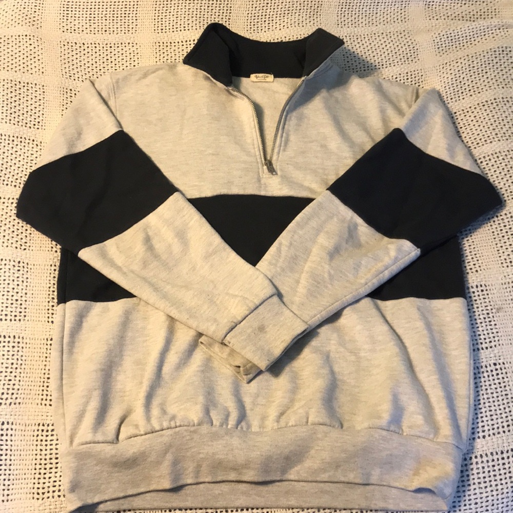 john galt gray/blue quarter zip